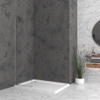 Стационарен душ параван за баня "WALK IN", 40-90x190 см, прозрачно стъкло
